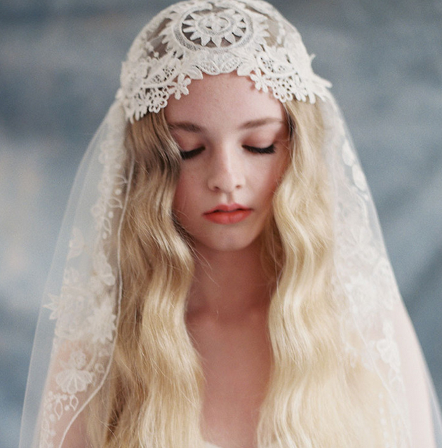 Boho Wedding Veil | Ivory Tulle Veil | Claire Pettibone