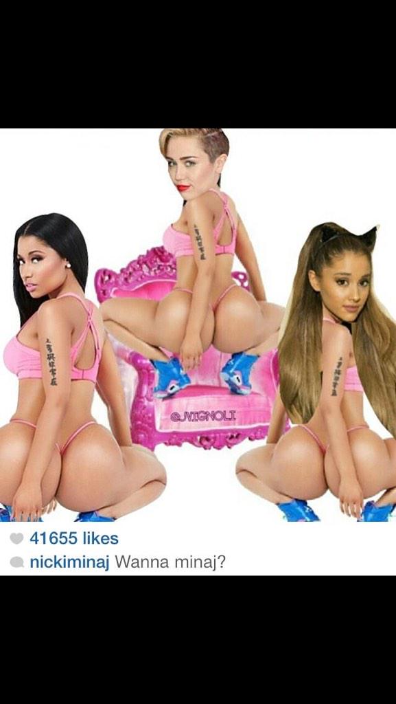 ReportingMiley's tweet image. Can they all please collab ??! @MileyCyrus @NICKIMINAJ @ArianaGrande