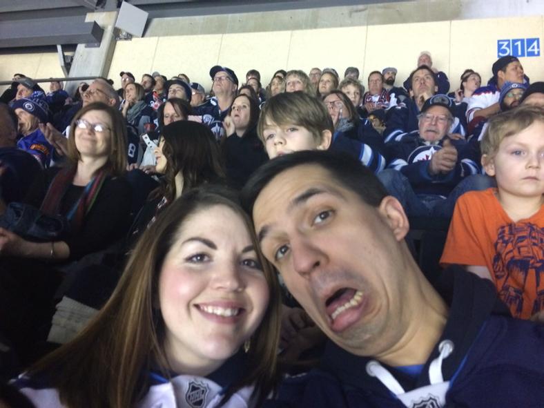 jhotte's tweet photo. Jets game selfie! #noselfies http://t.co/QR9m1lsqsF