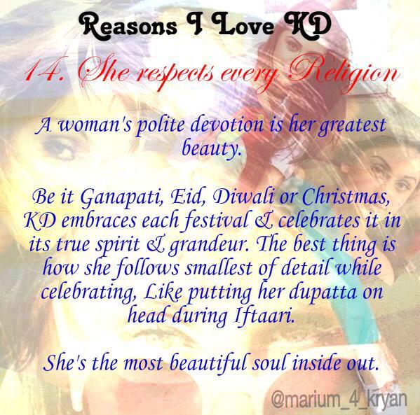 Marium_4_Kryan's tweet photo. @krystledsouza She respects all religions ❤️ #14thReason of #25ReasonsILoveKD 😘
#12DaysToGo 🎵🎉🎂🍫💃 http://t.co/GYdSjVKiqk