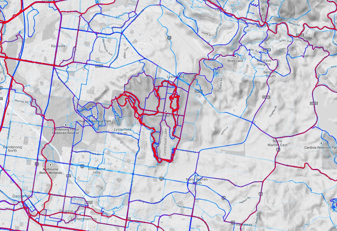 theage's tweet photo. #GRAPHIC Heat map shows Melbourne's most popular cycling &amp; running routes http://t.co/qE4RzHQVgJ http://t.co/z7eK8KYPbJ