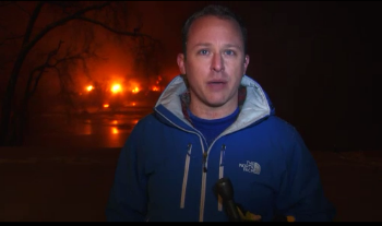 cbsnewspath's tweet photo. Now on #npexpress @bryanweather with #WV Train Derailment #caughtontape #dontmissthis MOND312 http://t.co/Q06z7h2cMV