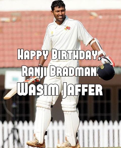 Happy Birthday, Former Indian Test Opener, Wasim
Jaffer. Mostly Known As Ranji Bradman 