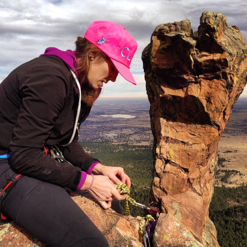KingflyerCo's tweet photo. I love climbing with this girl. Anchoring into the Maiden in #Boulder on Valentine's Day. http://t.co/2qslm9XOFh