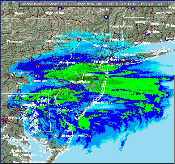 NEweatherHQ's tweet photo. Current Radar shows a Very Heavy Band of #Snow pushing NE towards #NENJ and #NYC. http://t.co/BIn7Etb27Q