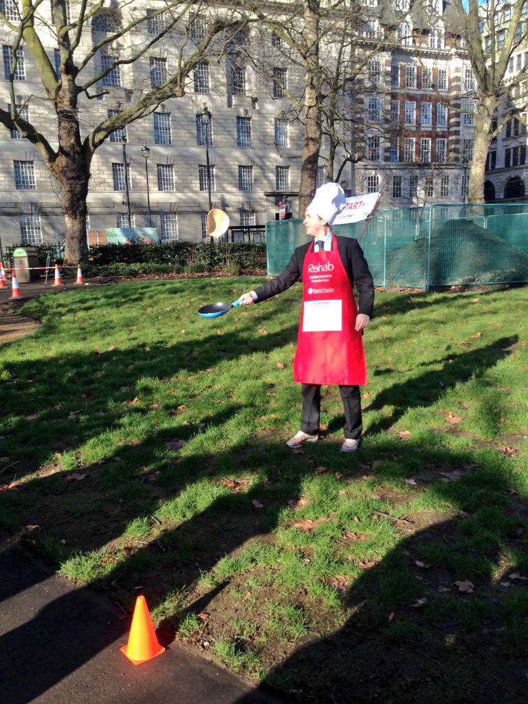 CharleneWhite's tweet photo. Great fun refereeing the MPs &amp; Lord v Media Pancake Race today, in aid of @RehabGroup. Media won. Obvs :) http://t.co/K2nCN1K6FK