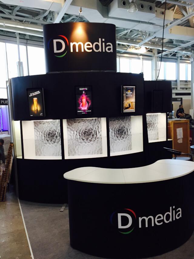 DMediaComms's tweet image. All set up @PubShowUK ready for tomorrow and Thursday. Come find us at stand 26 #pub15 #dmedia