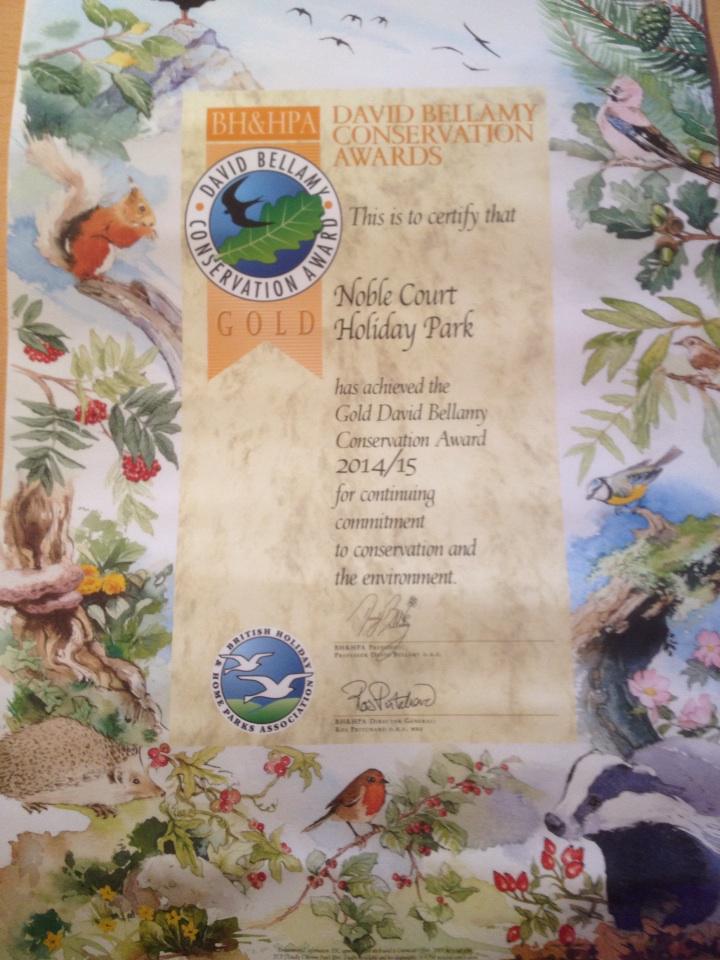 Very proud to have been awarded the gold again <a href="/BellamyParks/">David Bellamy Pledge for Nature</a>