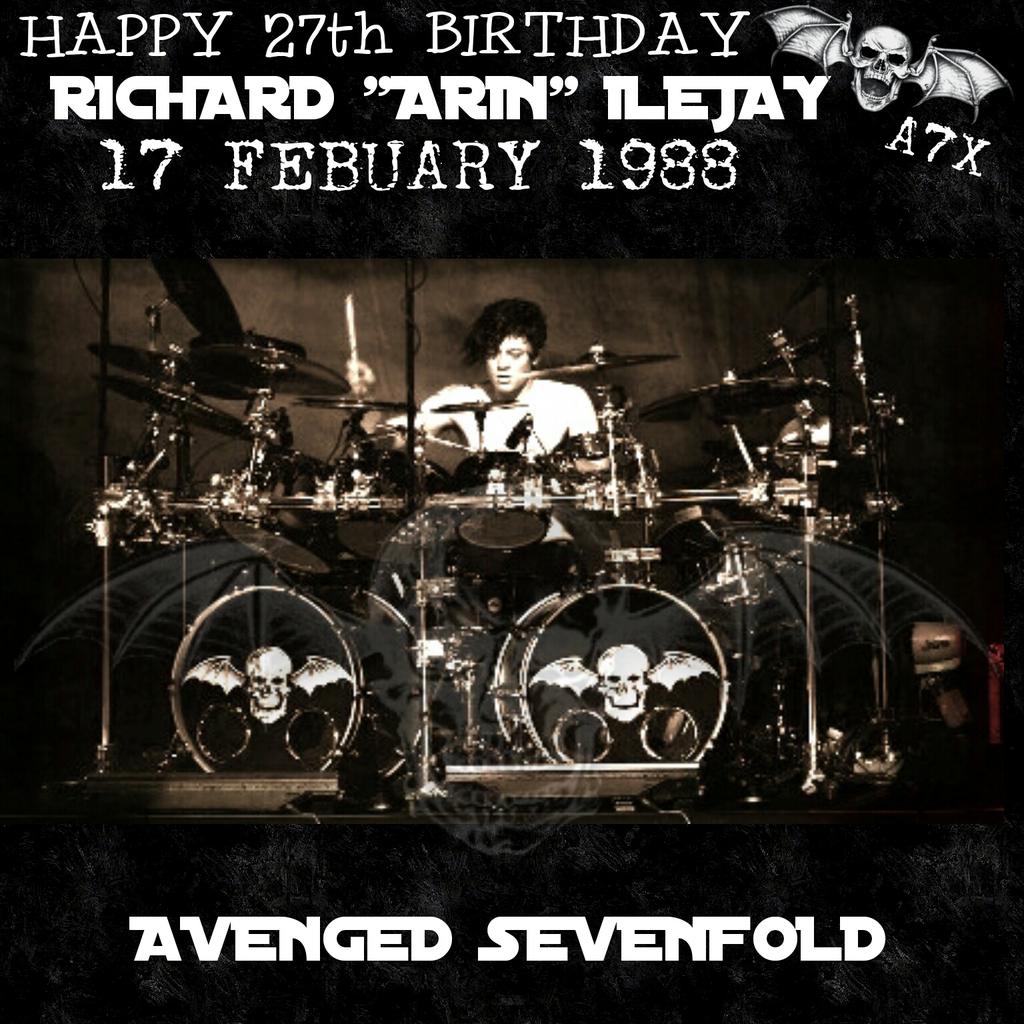 Happy 27th Birthday Arin Ilejay! Keep rock with Avenged Sevenfold  