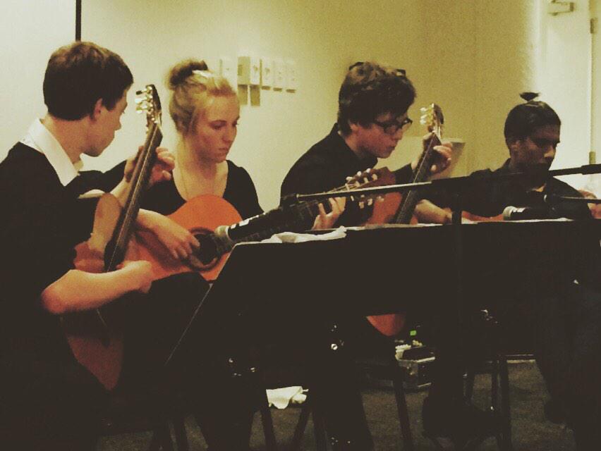 swynz's tweet photo. "The Livewires" (guitar quartet) treated us to some sweet tunes tonight at the officials dinner party. Sweet tunes!! http://t.co/XgeXLrXi6Z