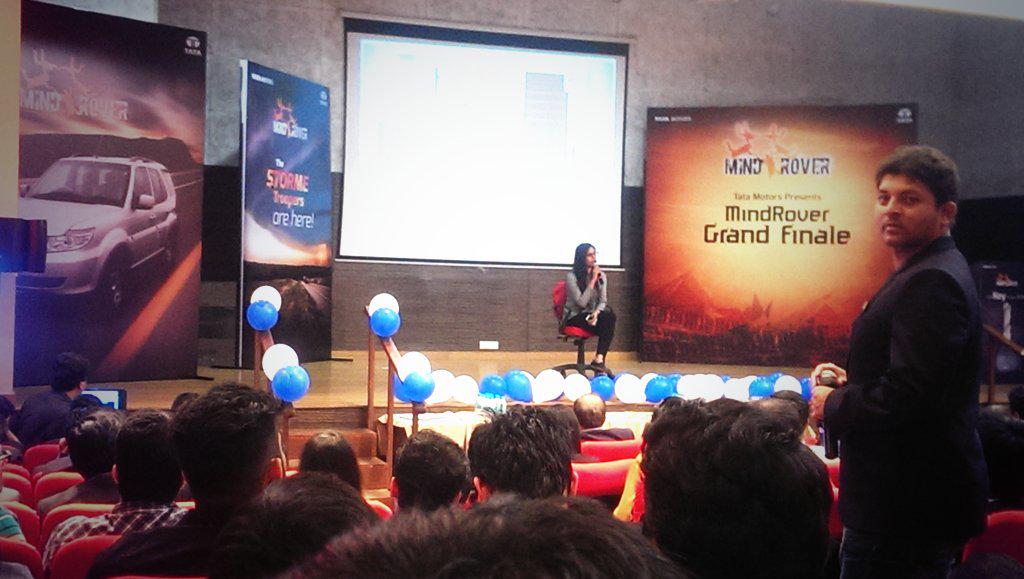 iamdhairya's tweet photo. Feeling enlightened @TataMotors #HappyHourAtMindRover #mindrover #hotseat http://t.co/rNM0iyeVKk