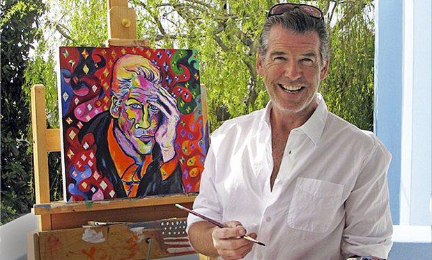 Image result for Pierce Brosnan painting
