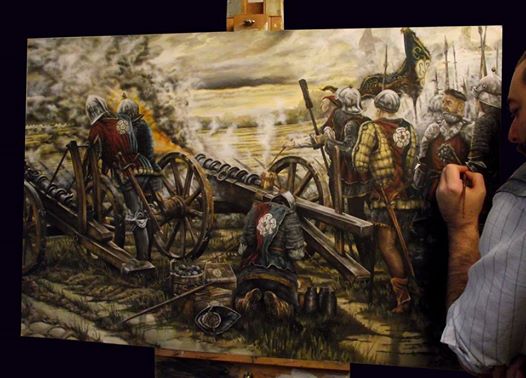 Battle of #Northampton 1460 - painting by <a href="/MatthewRyan1llu/">Matthew Ryan</a>  #15thcentury #waroftheroses