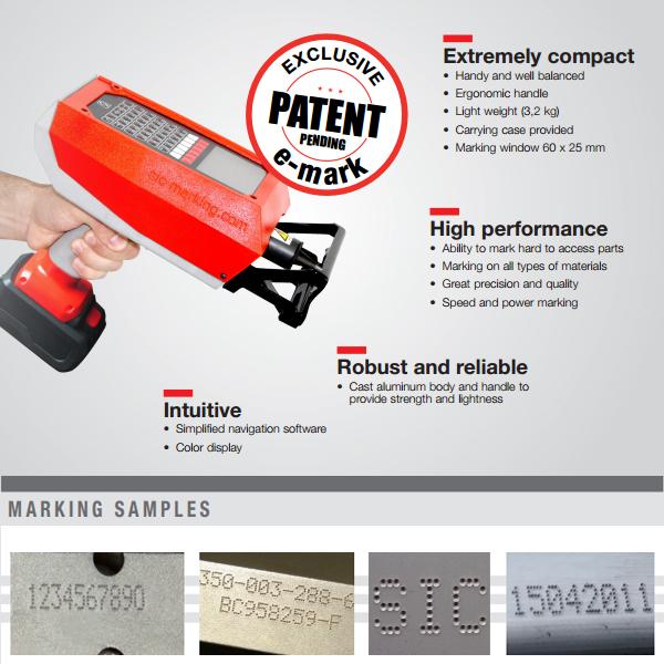 TSkinnerandson's tweet photo. #ToolFeatureTuesday: Make your mark in the world with @SICMarking's E-Mark-- portable and autonomous! @cnc @mfg http://t.co/zCIRi7ulXe