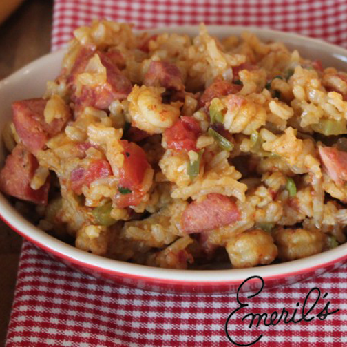 EmerilsCooking's tweet image. Savor one of Emeril's top Mardi Gras meals: Crawfish &amp;amp; Sausage Jambalaya bit.ly/1vsQM2z #EmerilsMardiGras