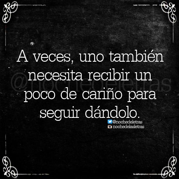 nochedeletras's tweet photo. A veces uno también necesita recibir un poco de cariño para seguir dándolo. #Nochedelasletras #FelizMartes http://t.co/JNv9ssApIT