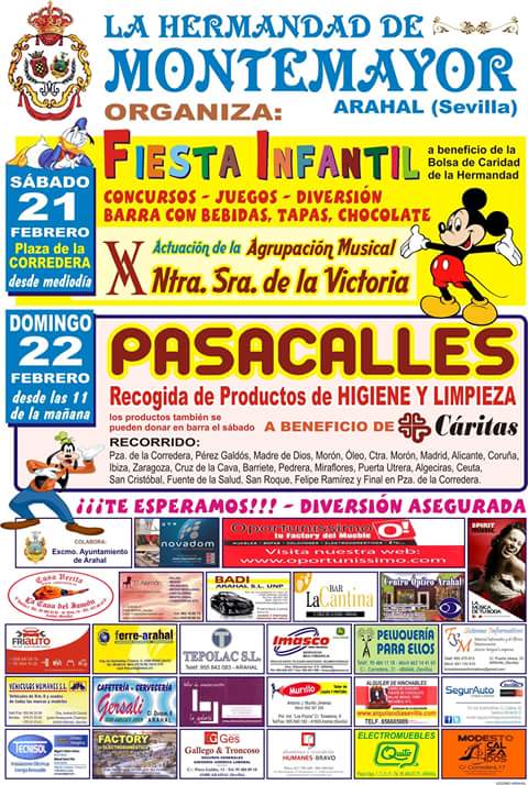 Este Sabado tenemos nuestra Fiesta Infantil en Plaza de la Corredera y Domingo Pasacalles Solidario ¡¡Te Esperamos!!