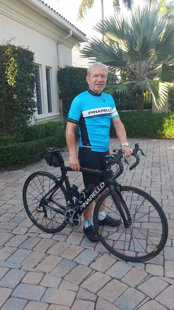 Lord_Sugar's tweet image. Preparing for a 60 mile ride on the brilliant  Pinarello  dogma F8.  (Will take helmet)
