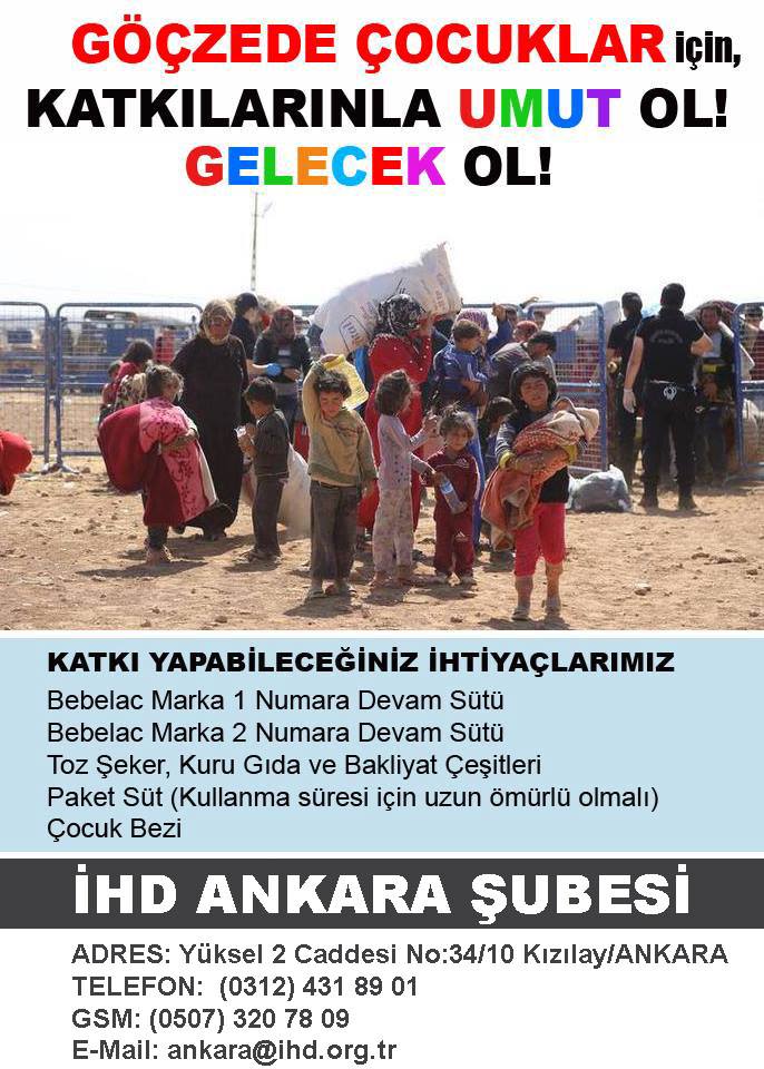 ankaraihd's tweet photo. @direnisteyizorg Göçzede bebek ve çocuklar için başlattığımız kampanya devam etmektedir.Desteklerinizi bekliyoruz. http://t.co/GFF5QjqOWX