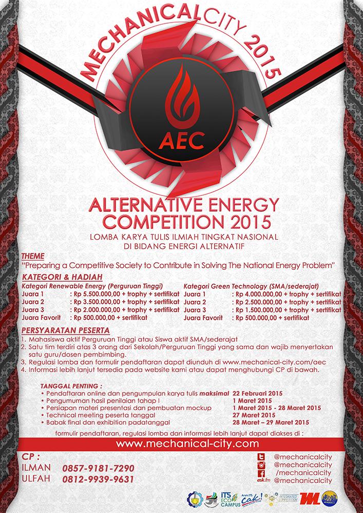 Ikuti Alternative Energy Competition! Info: bit.ly/aecmcity <a href="/SMAN4Cimahii/">SMAN 4 CIMAHI</a> <a href="/sman5cimahi/">SMA Negeri 5 Cimahi</a> <a href="/sman5cmh/">SMA NEGERI 5 CIMAHI</a> <a href="/SMAN6CIMAHI/">SMA Negeri 6 Cimahi</a>