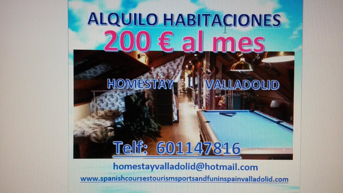 piluney's tweet image. Homestay Valldolid,  alojamiento y desayuno 200€ al mes atico de lujo , 601147816  retuitealó gracias