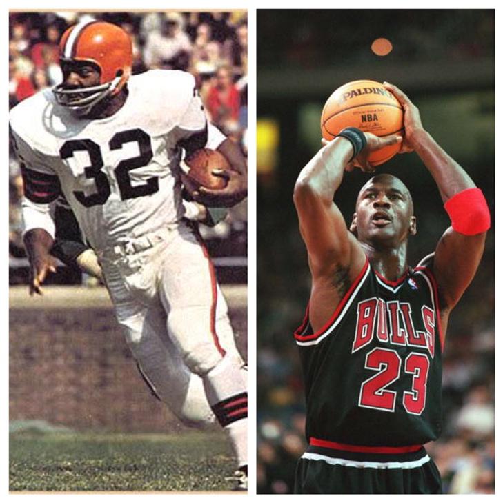 Salute Happy Birthday to two of the all time greats Jim Brown (79) & Michael Jordan (52) 