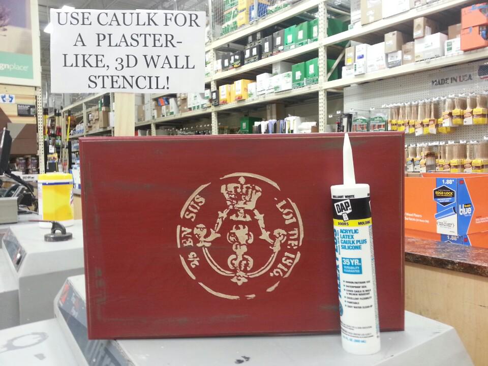 Painter's Caulk stenciling!
