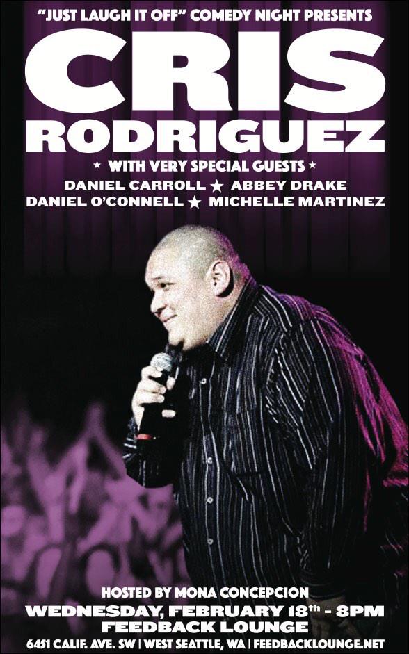 IslandComedy's tweet image. Tomorrow in #westseattle at the @Feedbacklounge check @ElCrisRod. 8pm. No Cover! #seattlestandup #seattlecomedy