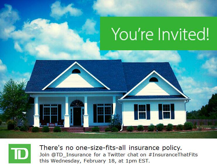CarlaYoung's tweet image. Bring your insurance questions to #InsuranceThatFits chat with @TD_Insurance tomorrow @ 1pm EST