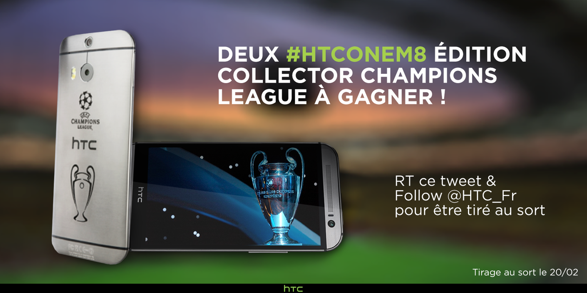 HTC_Fr's tweet image. En ce soir de match, RT ce tweet et follow @HTC_Fr pour gagner un #HTCOneM8 édition limitée Champions League. #PSGCHE