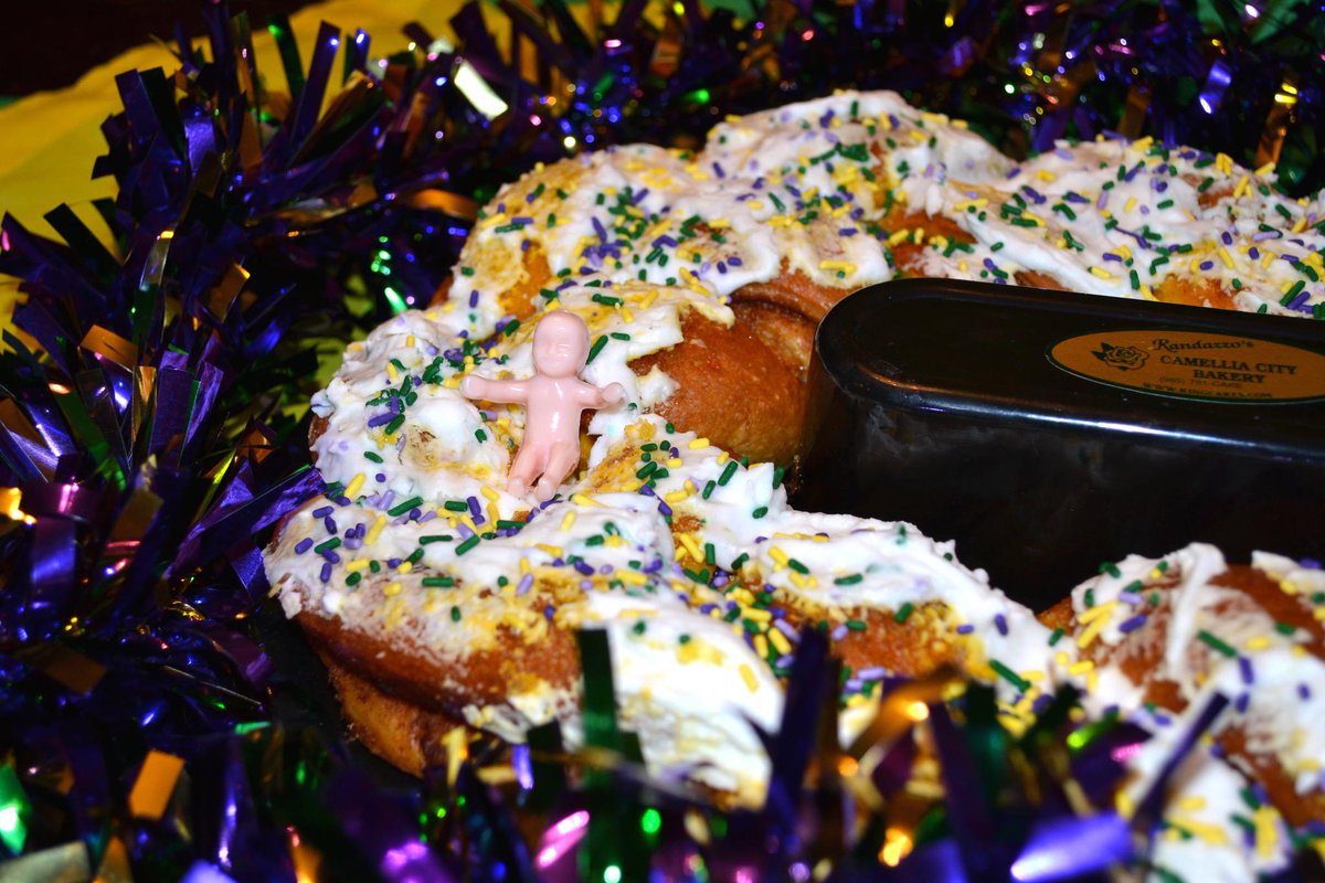 This King Cake Baby has waited all season for a reason...Now he's ready to play, b/c it's Mardi Gras Day...Hooray!!!