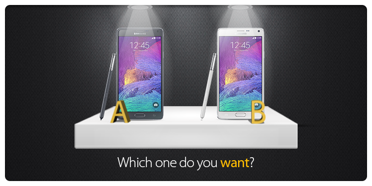 Which one do you want?
a). Black
b). White