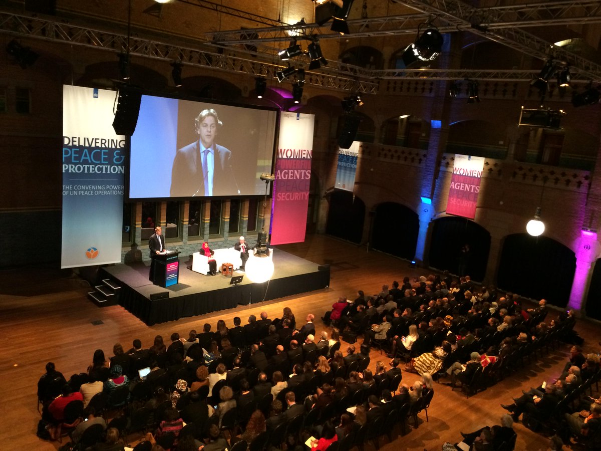 DutchMFA's tweet photo. FM #Koenders at #RCPO2015 #1325 conference: "I call upon European partners to contribute more @UN peacekeeping ops." http://t.co/RuITMLjX1I