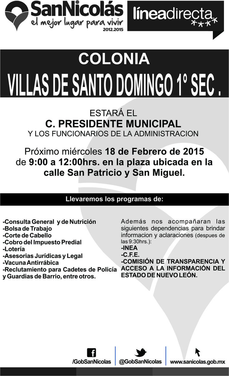 pedrosalgado_sn's tweet photo. Acompáñanos el día de Mañana en #LíneaDirecta en punto de las 09:00 hrs en la Col. Villas de Santo Domingo 1er Sector http://t.co/O4KHn5Uz5x