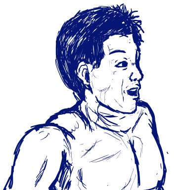 別の絵を描く為に描いた模写絵。最近汚い絵ばかりですみません。 