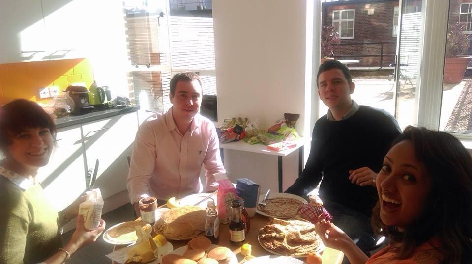 dan_meyer11's tweet photo. #Pancakeday at the office. Best day of the year #kaltura #London http://t.co/pEUu2Q2AYa