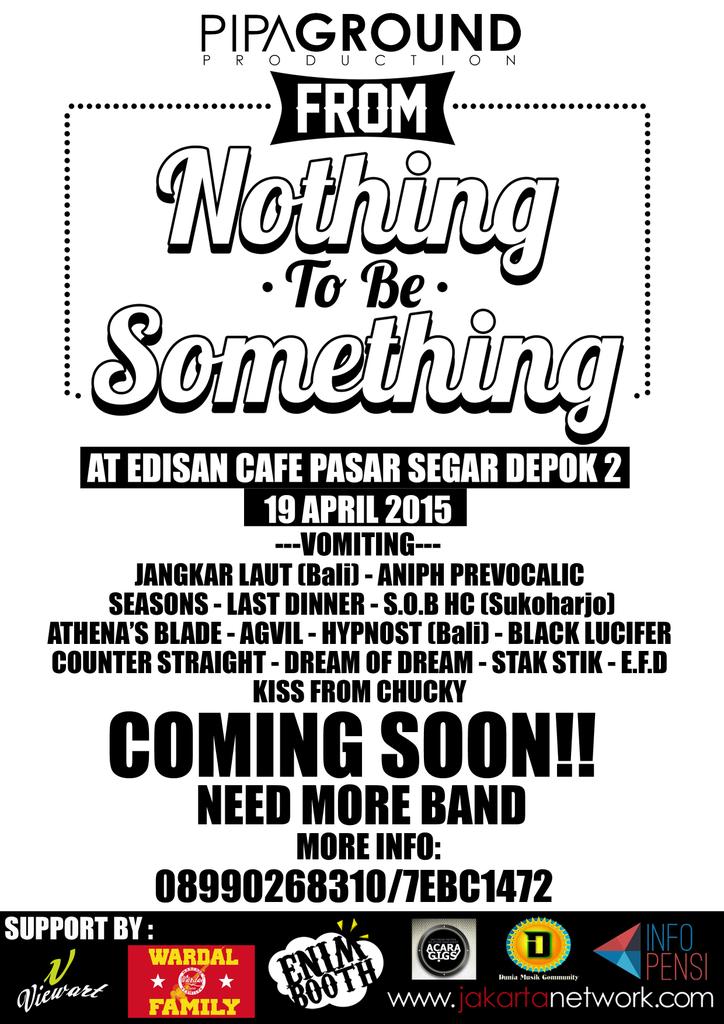 need more band!! 19aprill 2014 at @Edisanmusic info: @pipaground cc: <a href="/LASTDINNERJKT/">LAST DINNER</a> @ATB_METAL <a href="/Wardal_fams/">Wardal Family</a> <a href="/myAGVIL/">AGVIL</a>