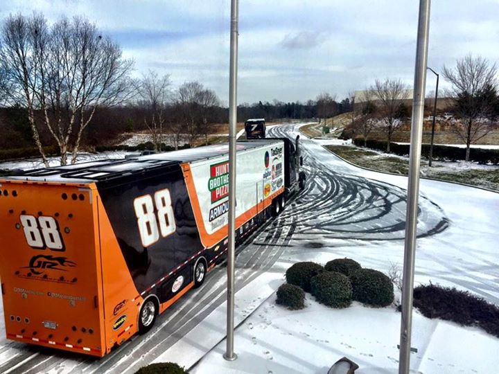 ChrisGould88's tweet photo. @JRMotorsports on their way to @DISupdates for #SpeedWeeks2015 @XFINITYRacing #NASCAR http://t.co/PxF0NWdYcA