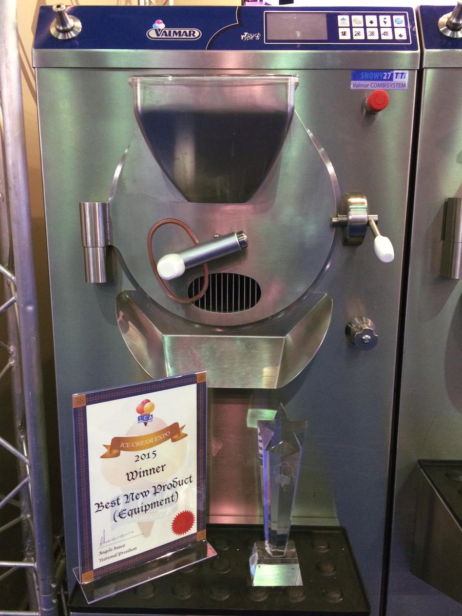 valmarglobal's tweet photo. Our Snowy 27 TTi "Big Bertha" 27kg #batchfreezer won best product award at #IceCreamExpo http://t.co/sQ2yrdXbkI