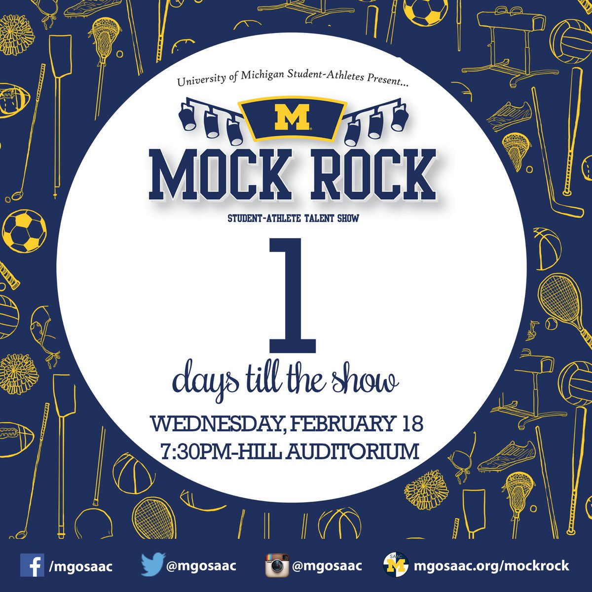 supportmgoblue's tweet image. ONE day until our student-athletes take the stage!