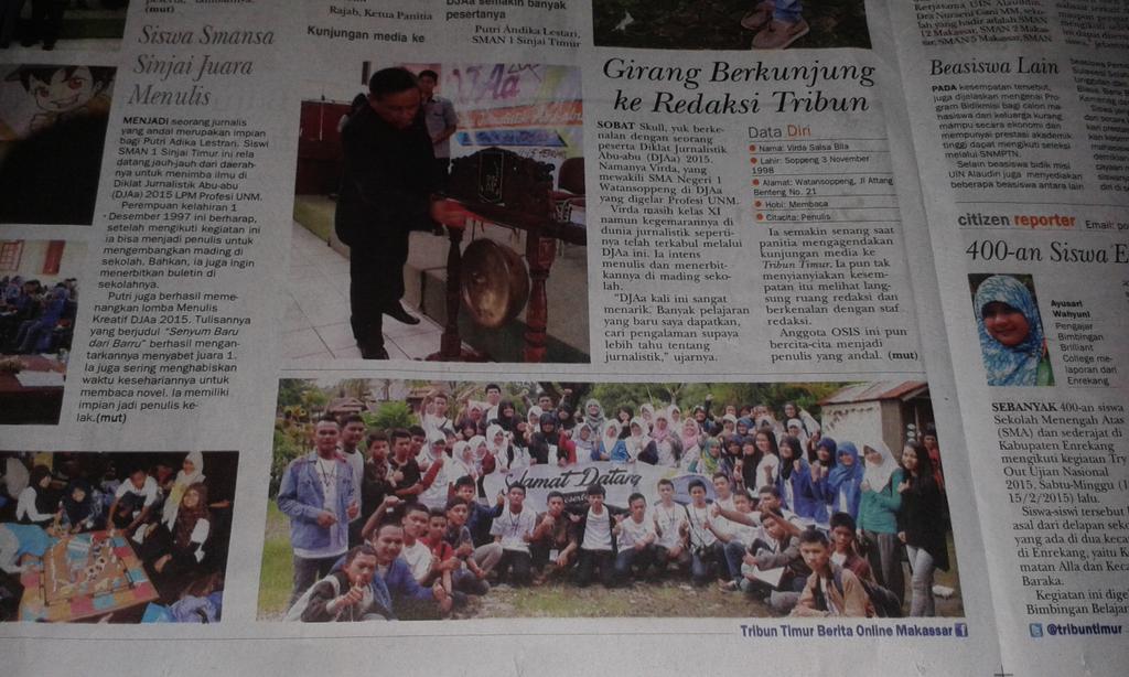 djaa_profesi's tweet photo. "Girang Berkunjung ke Redaksi Tribun" #DJAa2015 @tribuntimur http://t.co/KkCXEozl3f
