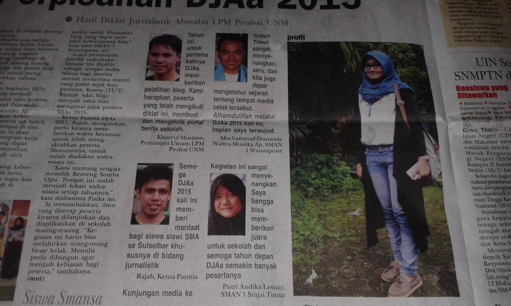 djaa_profesi's tweet photo. Siswa Smansa Sinjai Juara Menulis #DJAa2015 @putriofficialB @rajabfaizal @tribuntimur http://t.co/L77AdbVa3e