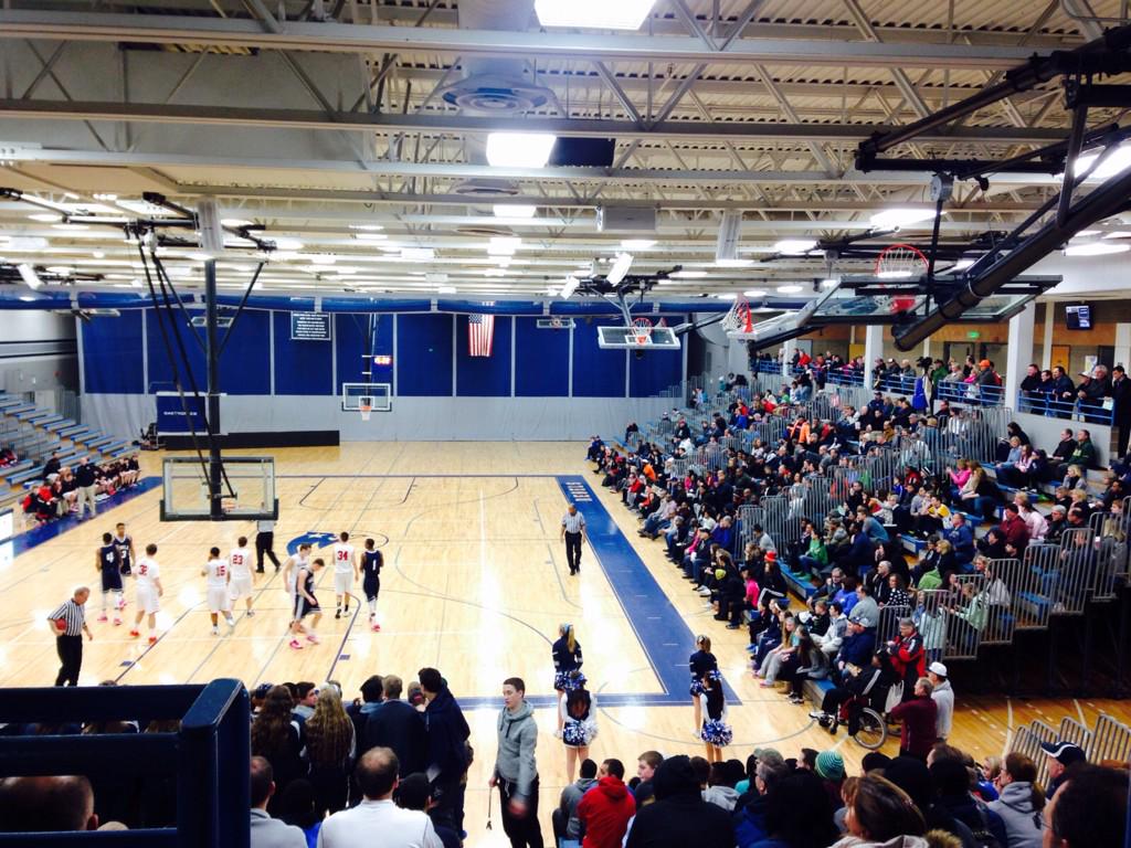 Fantastic crowd here at Champlin Park for the Timberwolves #HighSchoolTour.