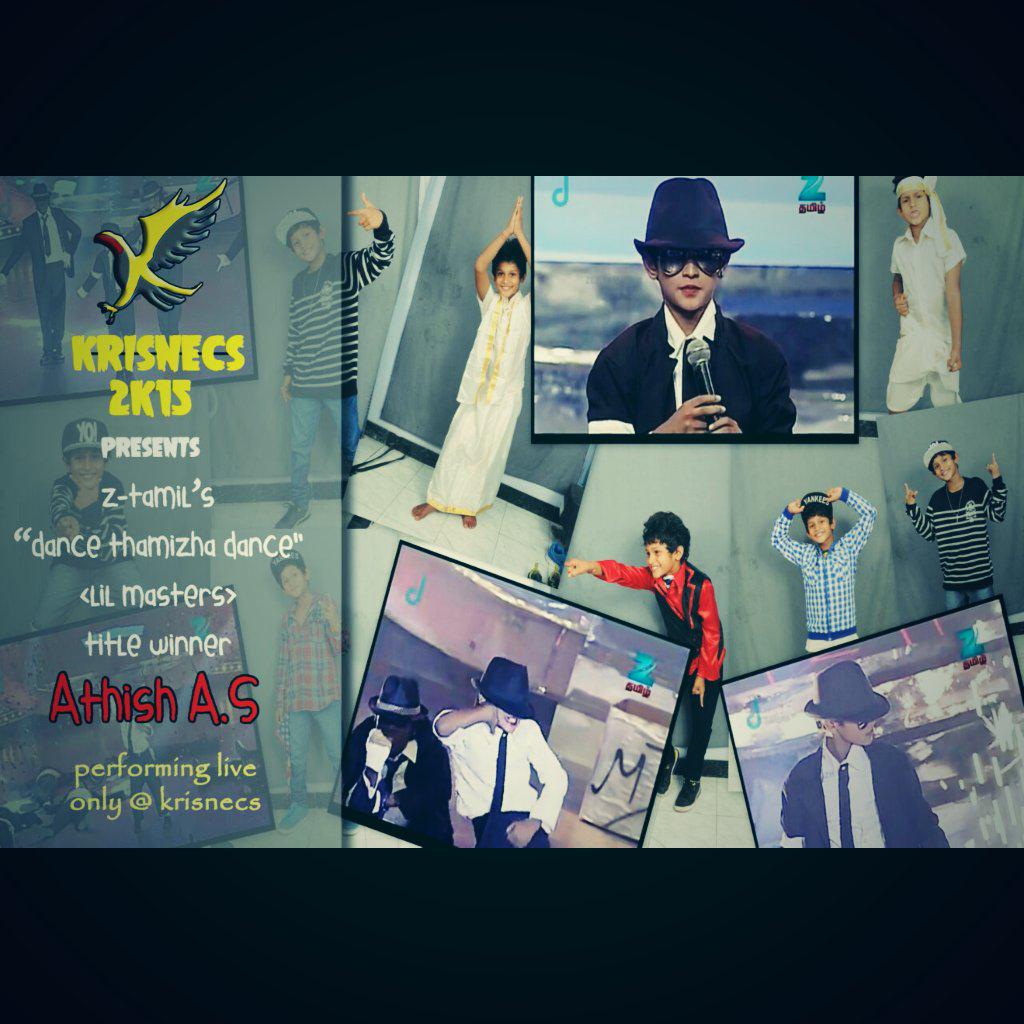The little MJ Athish .winner of lil masters.Gona set d stage ablaze live <a href="/Krisnecs2k15/">krisnecs 2k15</a> #krisnecs2k15#feb20 <a href="/ZeeTamil/">Zee Tamil</a>
