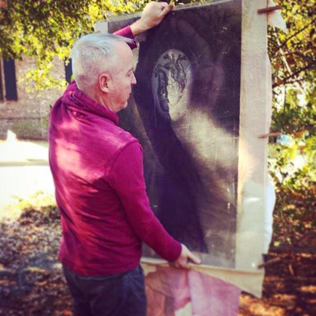 JacquardProduct's tweet image. #DougBaulos doing some large format #SolarFast printing