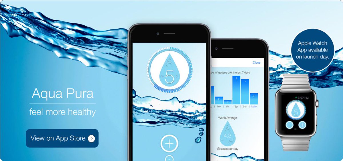 AppProbe's tweet image. Aqua Pura now available for #iPhone and the #AppleWatch #app coming soon.
velvetrockapps.com