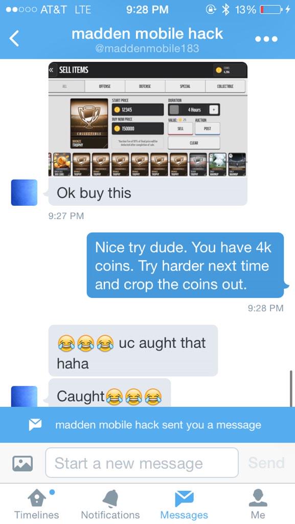 MMcoinhelp's tweet image. LIAR @maddenmobile183