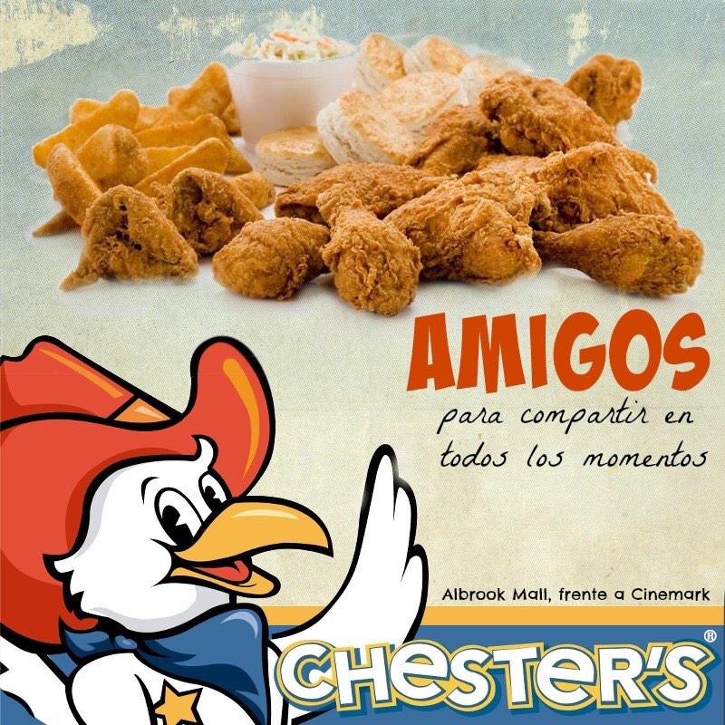 ChestersPanama's tweet photo. Comparte con amigos el mejor pollo! El pollo de Chester's Chicken en @AlbrookMallPTY frente a @CinemarkPA http://t.co/jaOqSn2qid