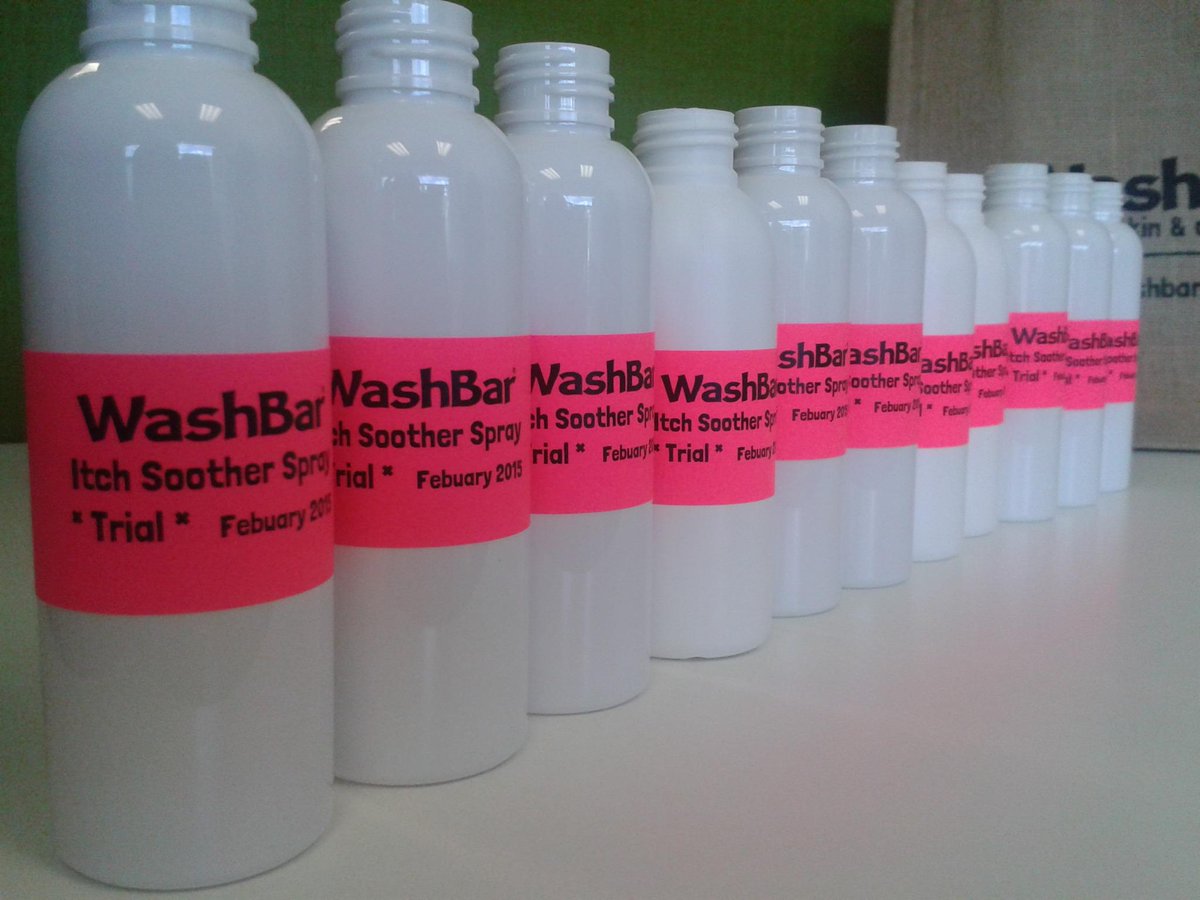 Exciting times in the office. New Itch Soother range will be sent to trial panel this afternoon.