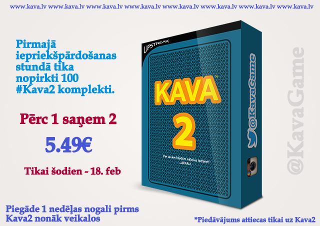 KavaGame's tweet photo. Divi #KavaGame2 komplekti par viena cenu:
5.49€
http://t.co/AVed0eQ7Nn
- Visiem!
- Pat Tev!
Tikai šodien - 18.feb http://t.co/H2m2H74zag
